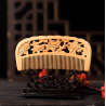 Handmade Boxwood Comb – Intangible Heritage White Elephant Carving, Natural Huangyang Wood, Unisex Gift Comb
