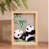 Handmade Panda Shu Embroidery – Chinese Silk Art, Framed Oriental Home Decor, Cultural & Unique Gift