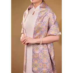 Handmade Nanjing Yunjin Silk Shawl – Chinese Traditional Brocade Scarf, Elegant Oriental Wrap, Cultural Heritage Gift for Women