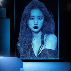 Handmade Intangible Heritage Glass Portrait – Custom Photo Hammered Glass Art, Personalized Cultural Gift