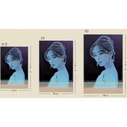 Handmade Intangible Heritage Glass Portrait – Custom Photo Hammered Glass Art, Personalized Cultural Gift